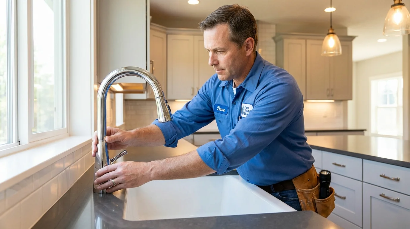 Kitchen faucet installation by Johns Plumbing LLC in Brodheadsville